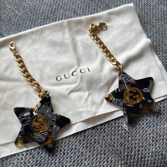 Gucci 61mm blue square sunglasses with star attachable/detachable charms NWT - Picture 11 of 17